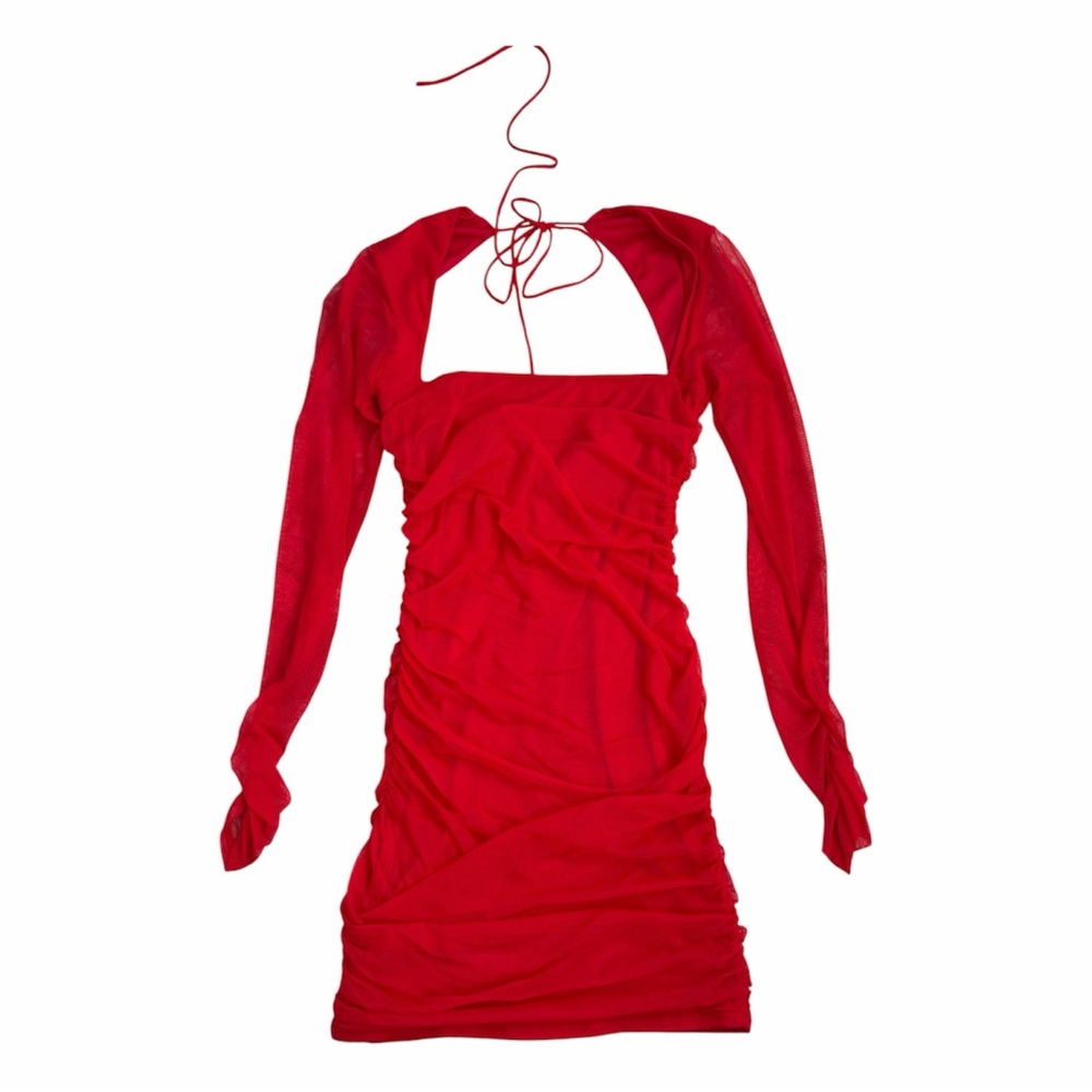 Lucy in the Sky Red Long-Sleeve Dress